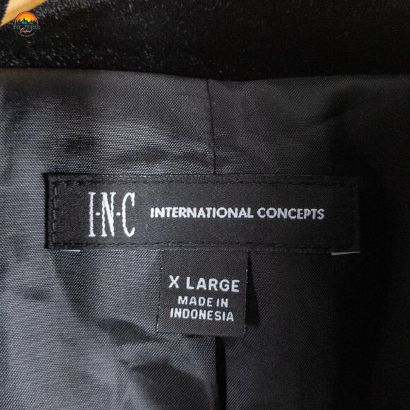 INC International Concepts Velvet Blazer Jacket Black Velour Women's Size XL - Picture 11 of 12
